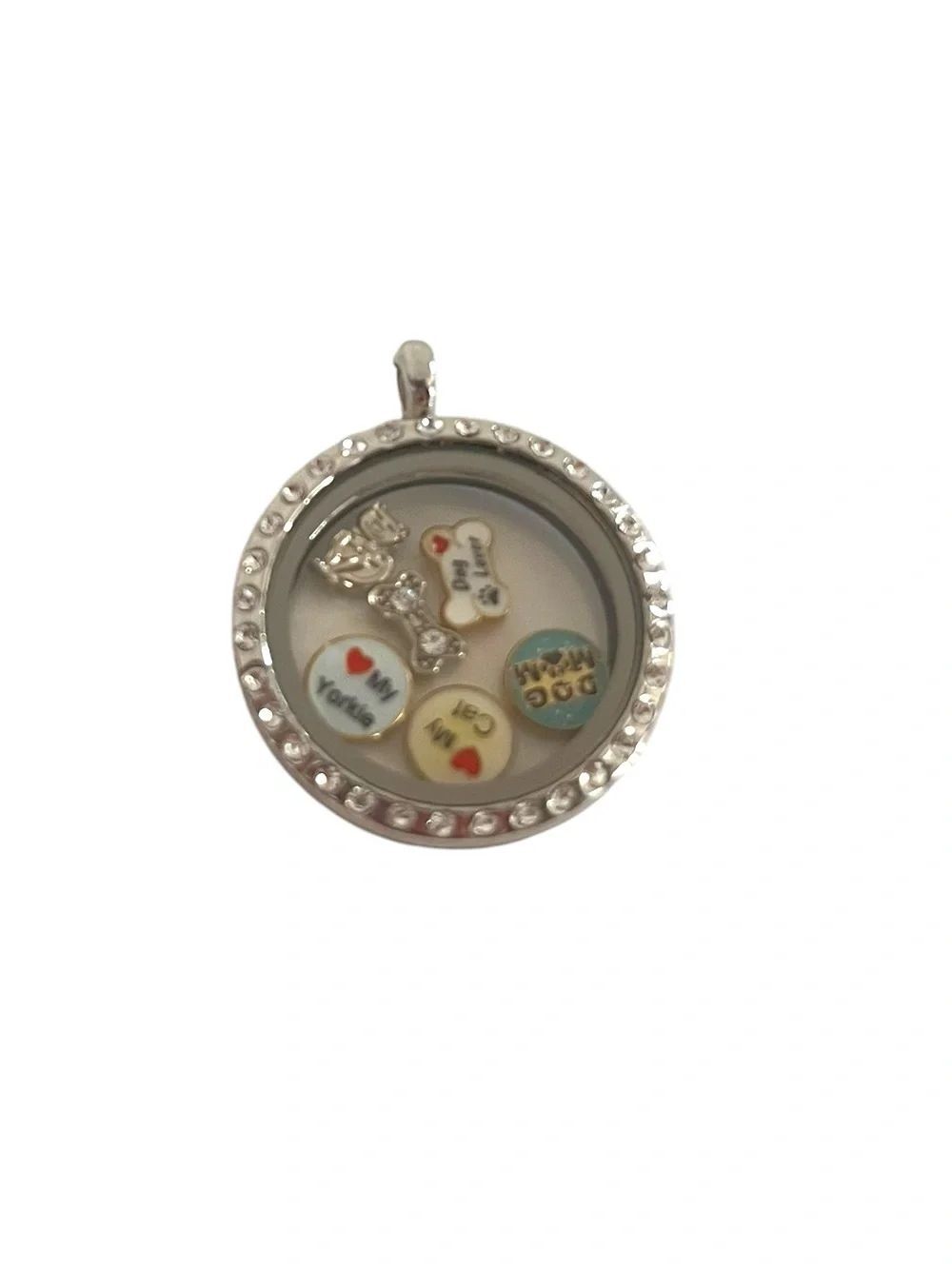 Floating Charm Locket Dog Cat - Picture 2 of 3